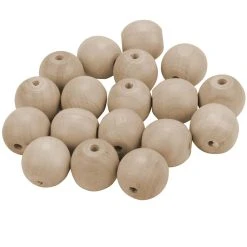 Wholesale ✔️ 6 Packs: 18 ct. (108 total) 1" Wood Round Beads by ArtMinds™ ⌛