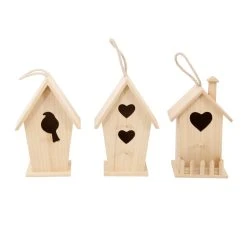 Hot Sale ⌛ 6 Pack: Assorted 8" Unfinished Wood Birdhouse by ArtMinds™ ⭐
