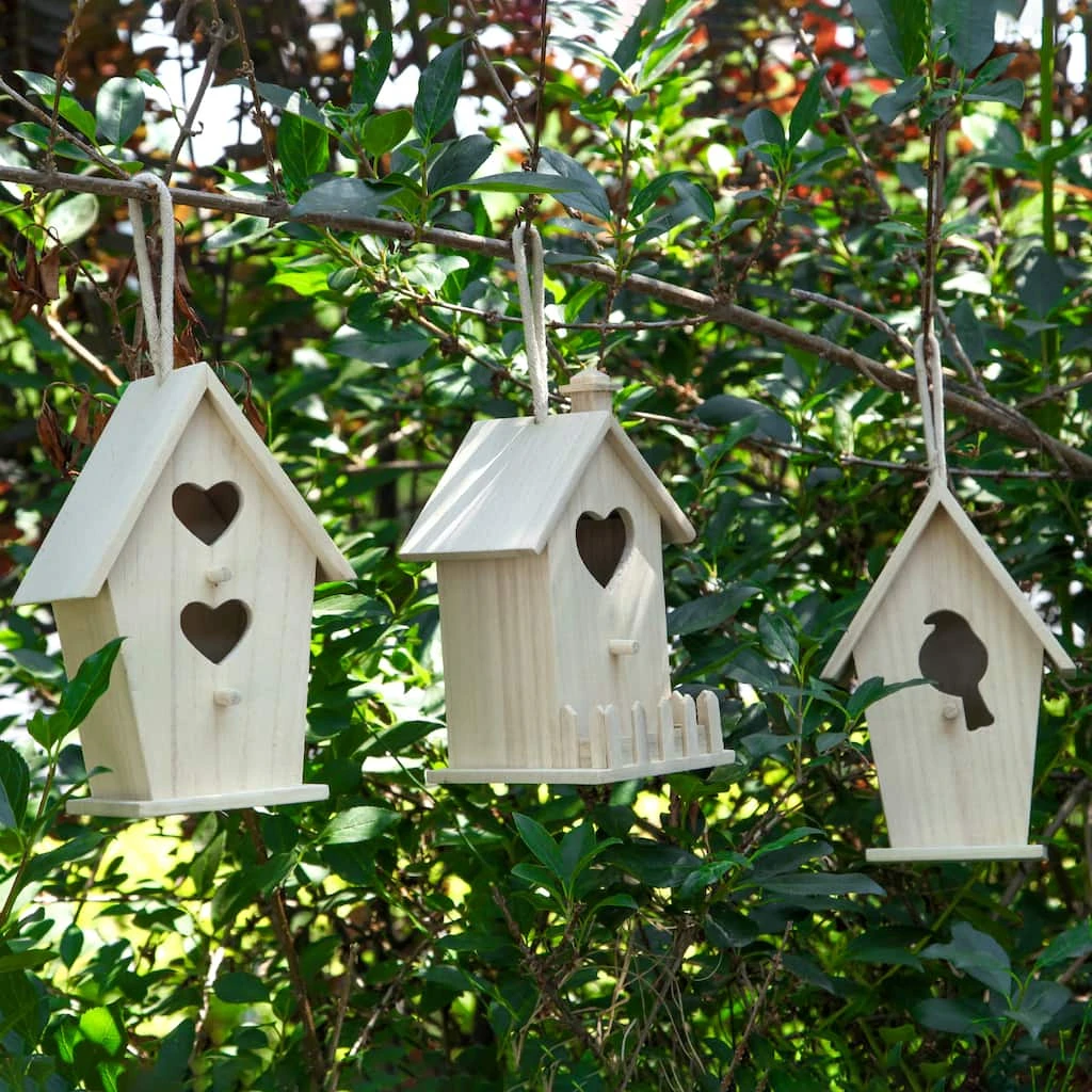 Outlet 🔥 Assorted 8" Unfinished Wood Birdhouse by ArtMinds™ 💯 - Image 4