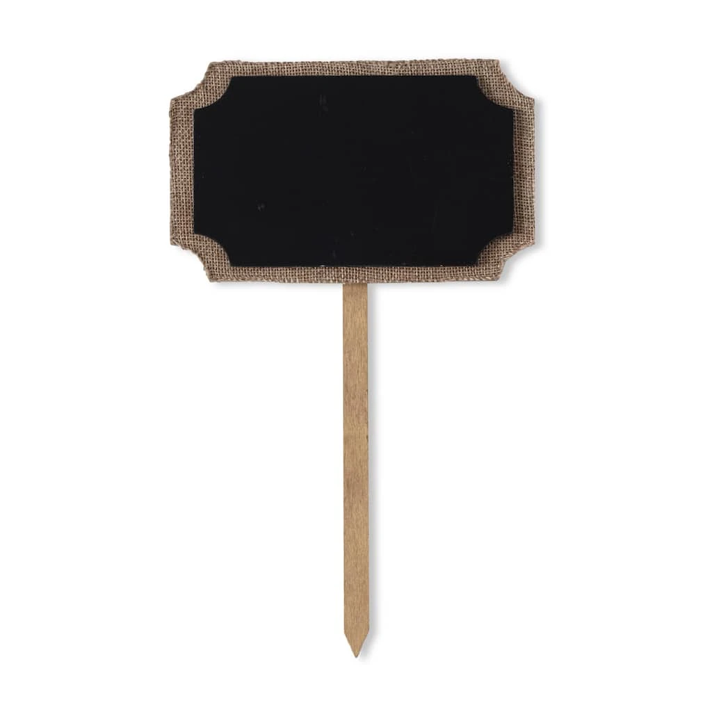 Promo ⌛ Assorted 10" Burlap Chalkboard Stake by ArtMinds™ ⌛ - Image 3