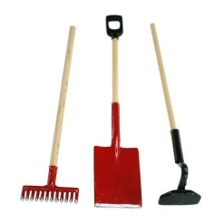 Cheapest ⌛ Miniatures Garden Rake Hoe Shovel by ArtMinds™ ⭐