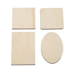 Wholesale 👍 36 Pack: Assorted Unfinished Wood Plaque by ArtMinds™ 😉