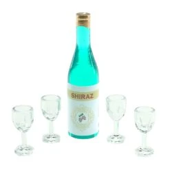 Flash Sale ⌛ Miniatures Wine Bottle & Glasses by ArtMinds™ ✨