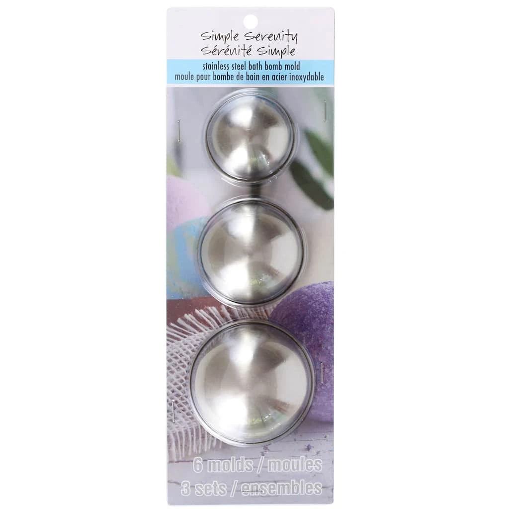 Best deal ⭐ 6 Packs: 3 ct. (18 total) Simple Serenity Stainless Steel Bath Bomb Molds by ArtMinds™ ⌛ - Image 2