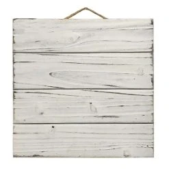 Promo ⌛ 10" Whitewashed Wooden Square Plaque by ArtMinds™ ❤️
