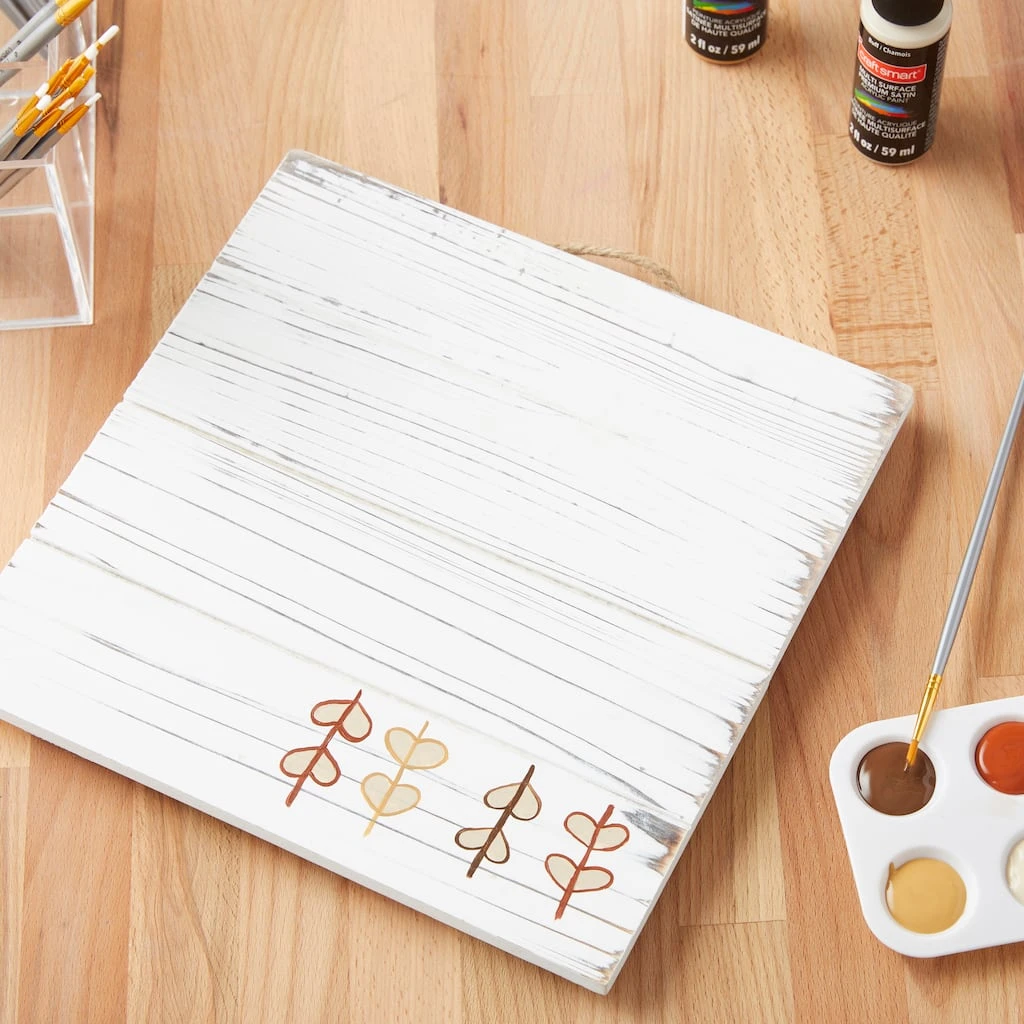 Promo ⌛ 10" Whitewashed Wooden Square Plaque by ArtMinds™ ❤️ - Image 4