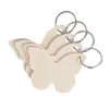 Promo 👏 2.5" Unfinished Wooden Butterfly Keyrings by ArtMinds™ 💯