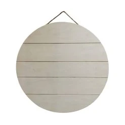 Cheap ๐ 15" Unfinished Wood Slats Round Plaque by ArtMinds™ ๐
