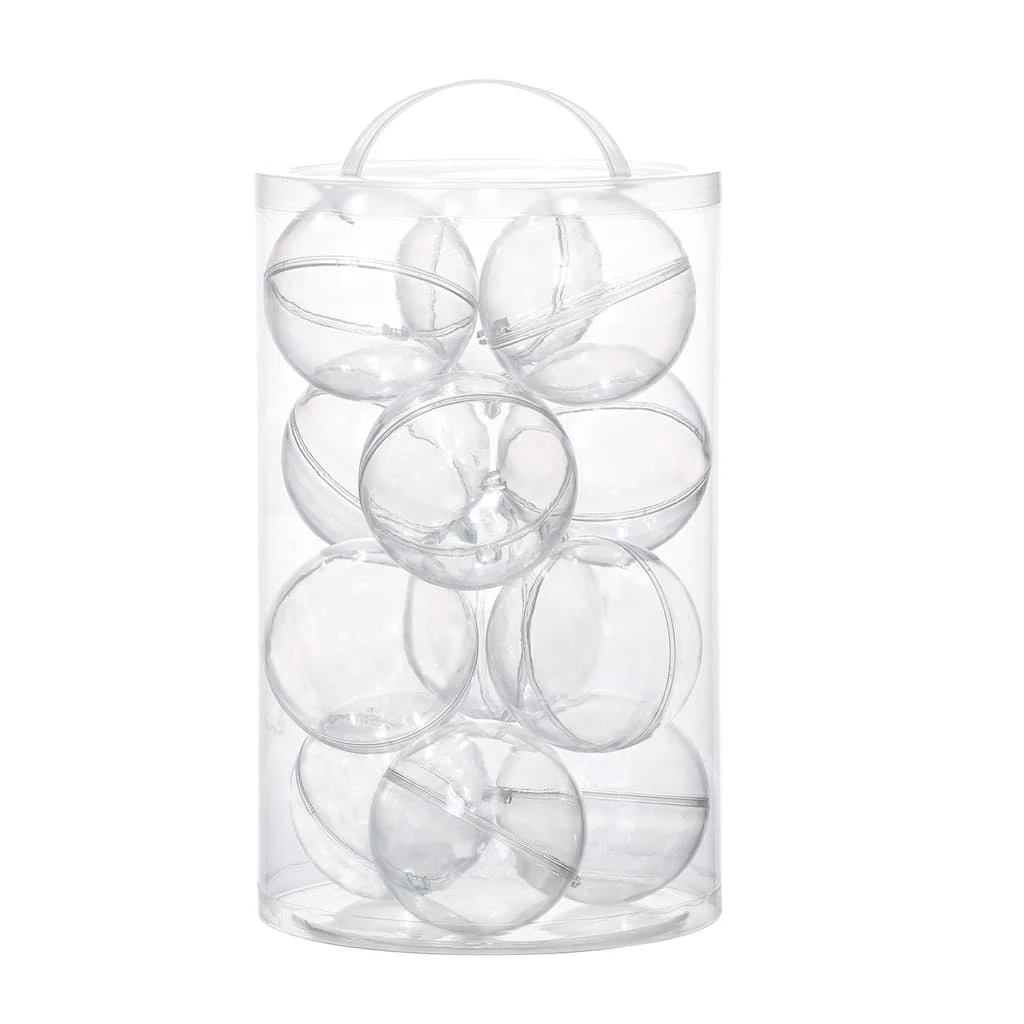 Cheapest 🎁 12ct. 80mm Clear Plastic Open Ball Ornaments by Artminds™ ❤️
