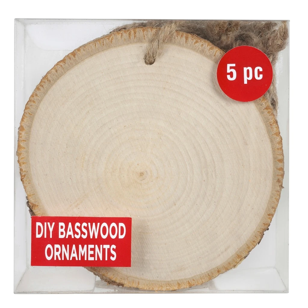 Hot Sale 💯 5ct. 4" Basswood Round Ornament by Artminds™ 👍 - Image 2