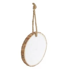 Best Sale ⭐ 5ct. 4" White Pinewood Round Ornament by Artminds™ 🔔