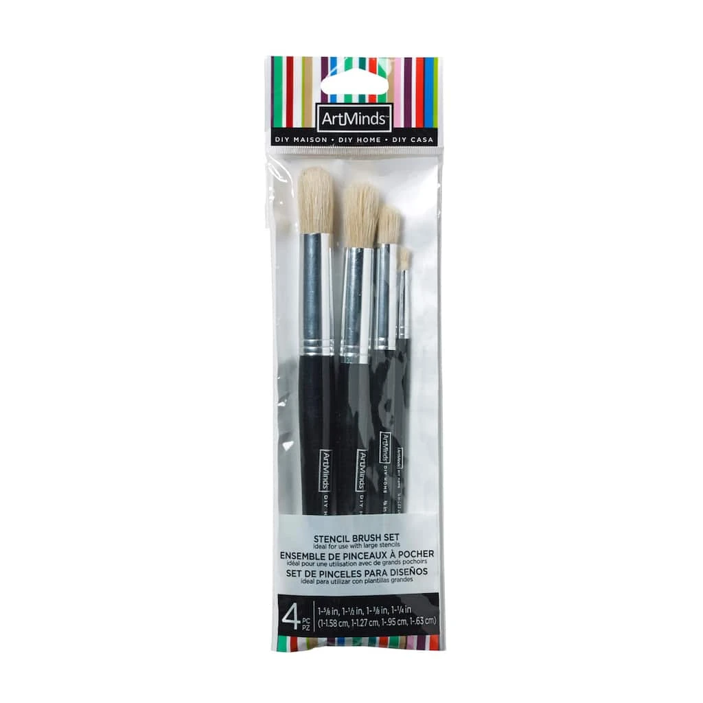 Cheap 😀 Stencil Brush Set by ArtMinds™ DIY Home ⌛ - Image 2