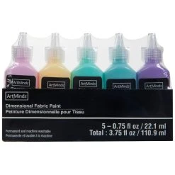 Buy 🥰 Pastel Dimensional Fabric Paint Set by ArtMinds™ 👏