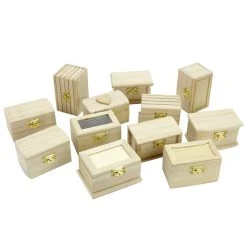 Buy ⭐ 48 Pack: Assorted Wooden Trinket Box by ArtMinds™ ❤️