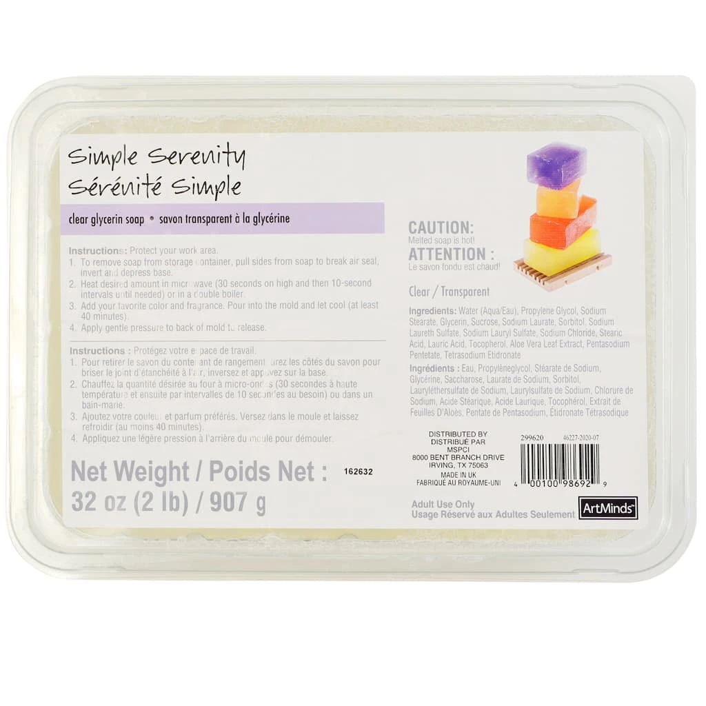 Top 10 😀 12 Pack: Simple Serenity Clear Glycerin Soap Base by ArtMinds™ 🥰