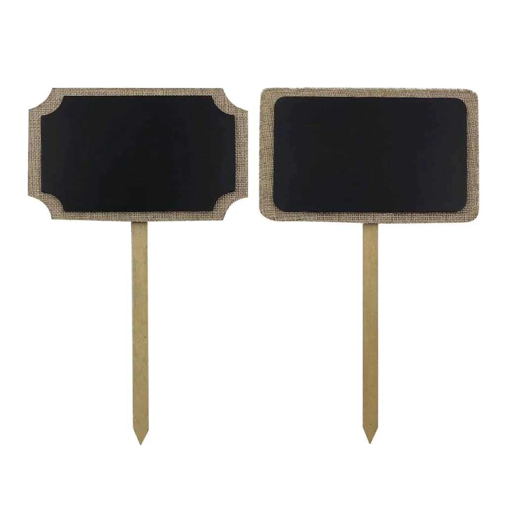 Top 10 ✔️ 12 Pack: Assorted 10" Burlap Chalkboard Stake by ArtMinds™ 🧨