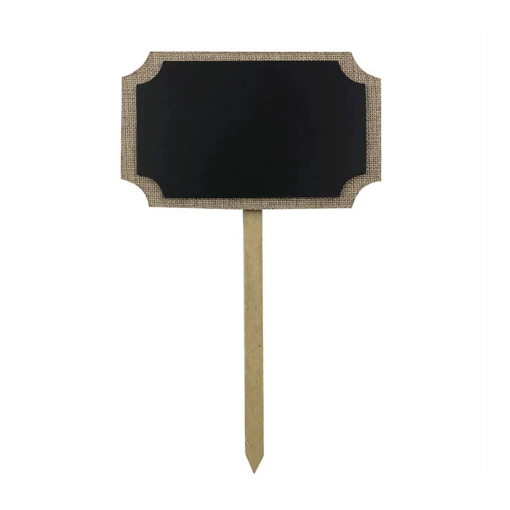Top 10 ✔️ 12 Pack: Assorted 10" Burlap Chalkboard Stake by ArtMinds™ 🧨 - Image 2