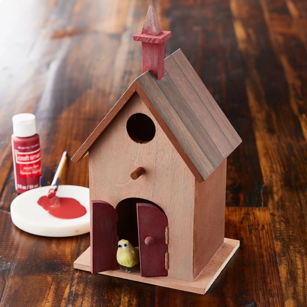 Discount 🥰 6 Pack: 11" Church Birdhouse by ArtMinds™ 🔔 - Image 2