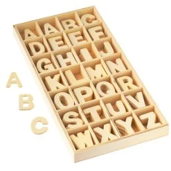 Flash Sale 🔔 6 Packs: 140 ct. (840 total) 1.5" Punch Cut Wood Alphabet Set by ArtMinds™ 😍
