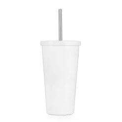 Best deal ⌛ 24 Pack: 19oz. White Stainless Steel Tumbler with Straw by ArtMinds™ 🤩