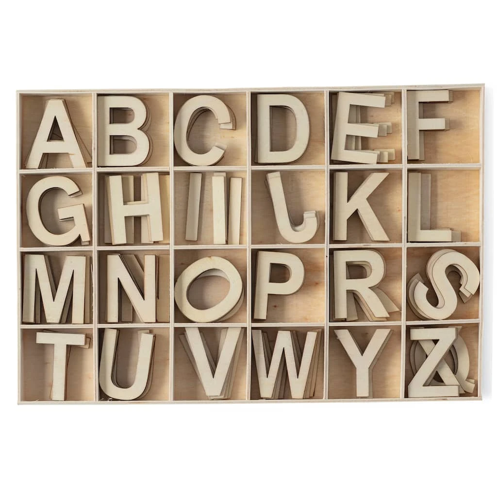 Discount ✔️ 6 Packs: 121 ct. (726 total) Wood Letter Set by ArtMinds™ ⌛